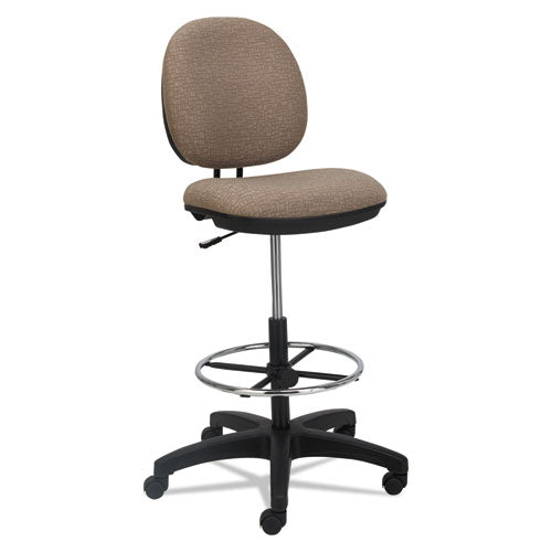 Alera Interval Series Swivel Task Stool, 33.26" Seat Height, Supports Up To 275 Lbs, Graphite Gray Seat-back, Black Base