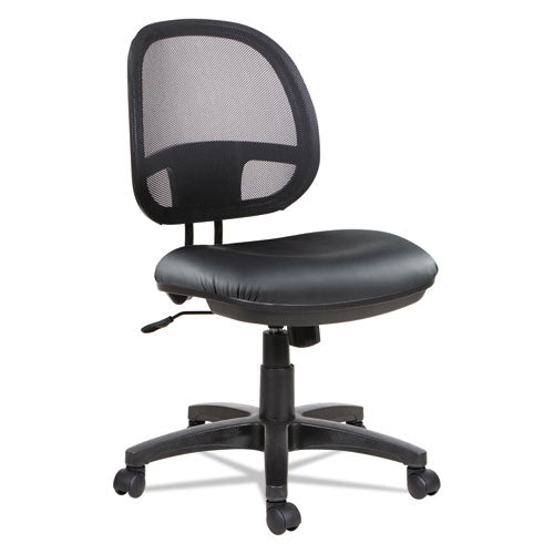 Alera Interval Series Swivel-tilt Mesh Chair, Supports Up To 275 Lbs, Black Seat-black Back, Black Base