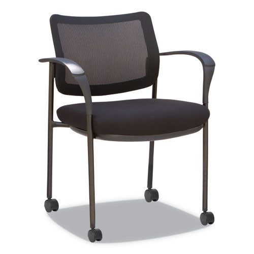 Alera Iv Series Guest Chairs, 25.19'' X 23.62'' X 32.28'', Black Seat-black Back, Black Base, 2-carton