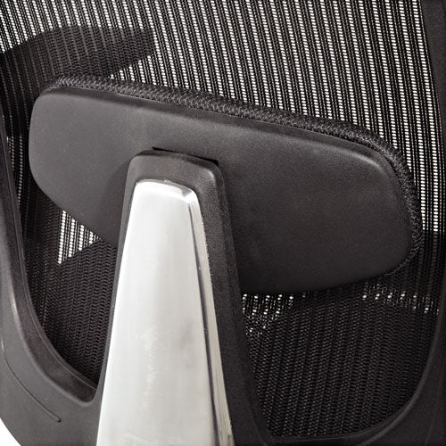 Alera K8 Series Ergonomic Multifunction Mesh Chair, Supports Up To 275 Lbs, Black Seat-black Back, Aluminum Base