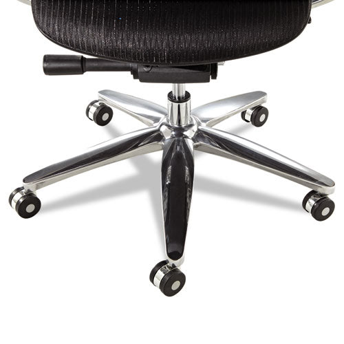 Alera K8 Series Ergonomic Multifunction Mesh Chair, Supports Up To 275 Lbs, Black Seat-black Back, Aluminum Base