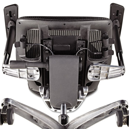 Alera K8 Series Ergonomic Multifunction Mesh Chair, Supports Up To 275 Lbs, Black Seat-black Back, Aluminum Base