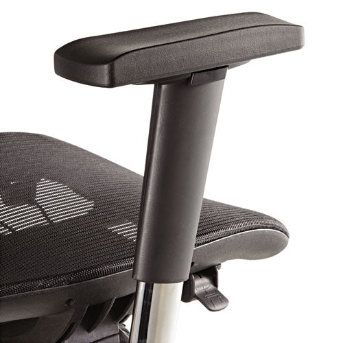 Alera K8 Series Ergonomic Multifunction Mesh Chair, Supports Up To 275 Lbs, Black Seat-black Back, Aluminum Base