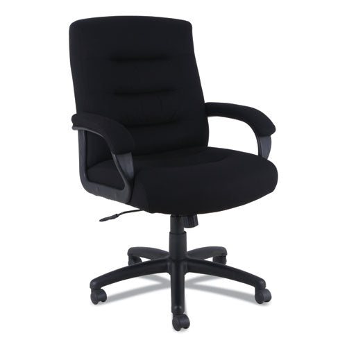 Alera Kesson Series Mid-back Office Chair, Supports Up To 300 Lbs., Black Seat-black Back, Black Base
