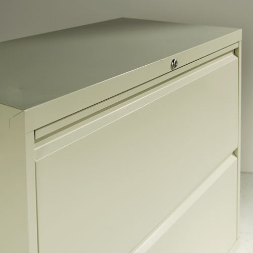 Four-drawer Lateral File Cabinet, 30w X 18d X 52.5h, Light Gray