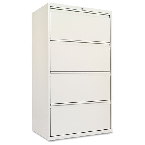 Four-drawer Lateral File Cabinet, 30w X 18d X 52.5h, Light Gray