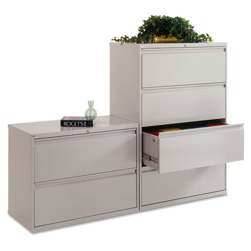 Four-drawer Lateral File Cabinet, 36w X 18d X 52.5h, Light Gray