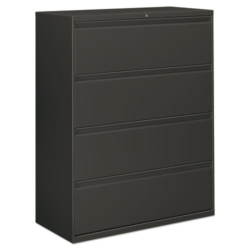 Four-drawer Lateral File Cabinet, 42w X 18d X 52.5h, Charcoal