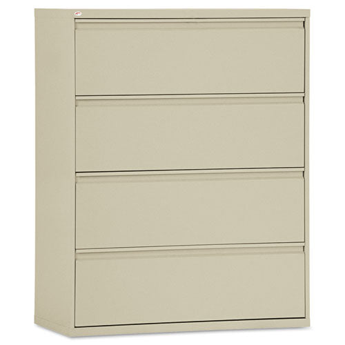 Four-drawer Lateral File Cabinet, 42w X 18d X 52.5h, Putty