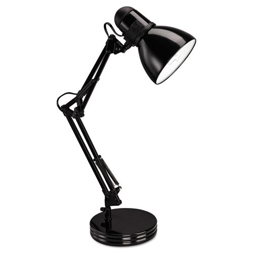 Architect Desk Lamp, Adjustable Arm, 6.75"w X 11.5"d X 22"h, Black