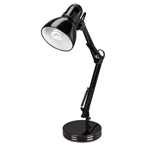 Architect Desk Lamp, Adjustable Arm, 6.75"w X 11.5"d X 22"h, Black