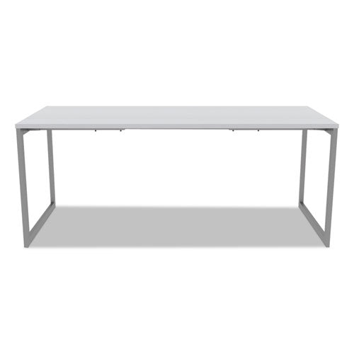 Alera Open Office Desk Series Adjustable O-leg Desk Base, 30" Deep, Silver