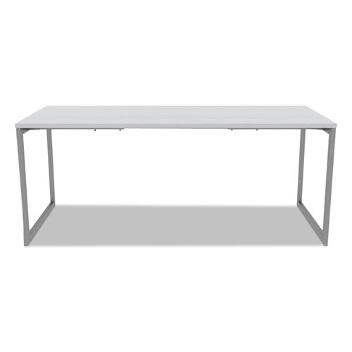 Alera Open Office Desk Series Adjustable O-leg Desk Base, 30" Deep, Silver