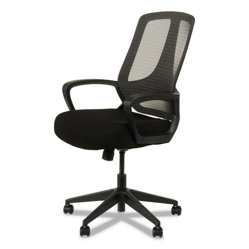Alera Mb Series Mesh Mid-back Office Chair, Supports Up To 275 Lbs., Black Seat-black Back, Black Base
