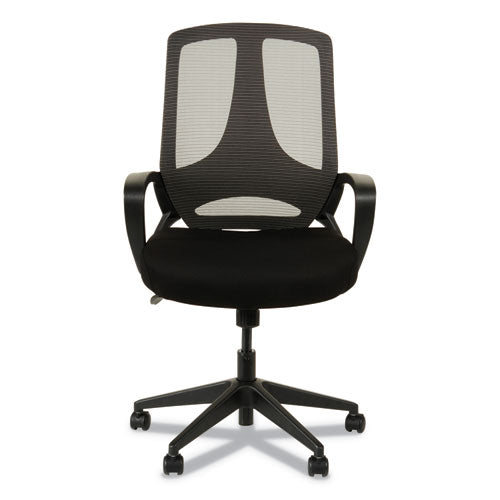 Alera Mb Series Mesh Mid-back Office Chair, Supports Up To 275 Lbs., Black Seat-black Back, Black Base