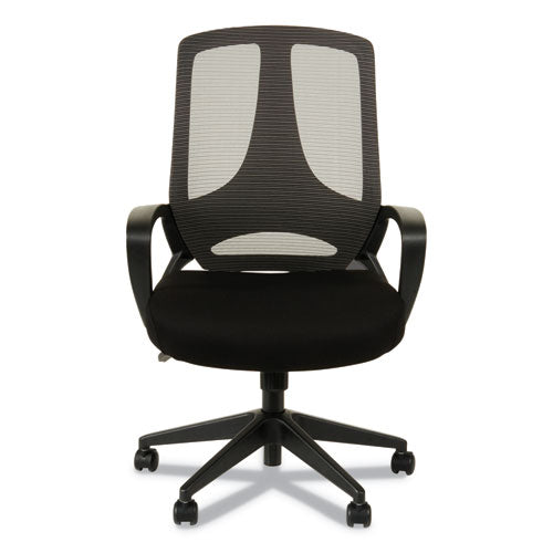 Alera Mb Series Mesh Mid-back Office Chair, Supports Up To 275 Lbs., Black Seat-black Back, Black Base