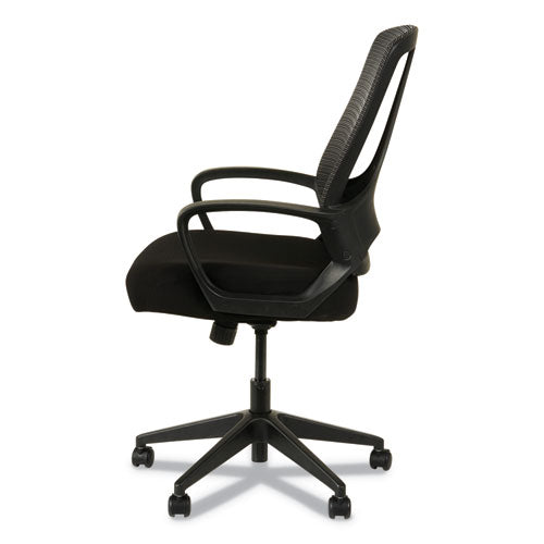 Alera Mb Series Mesh Mid-back Office Chair, Supports Up To 275 Lbs., Black Seat-black Back, Black Base