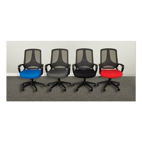 Alera Mb Series Mesh Mid-back Office Chair, Supports Up To 275 Lbs., Black Seat-black Back, Black Base