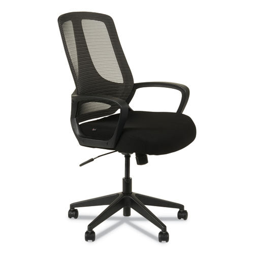 Alera Mb Series Mesh Mid-back Office Chair, Supports Up To 275 Lbs., Black Seat-black Back, Black Base