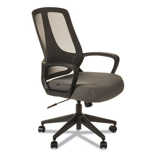 Alera Mb Series Mesh Mid-back Office Chair, Supports Up To 275 Lbs., Gray Seat-black Back, Black Base
