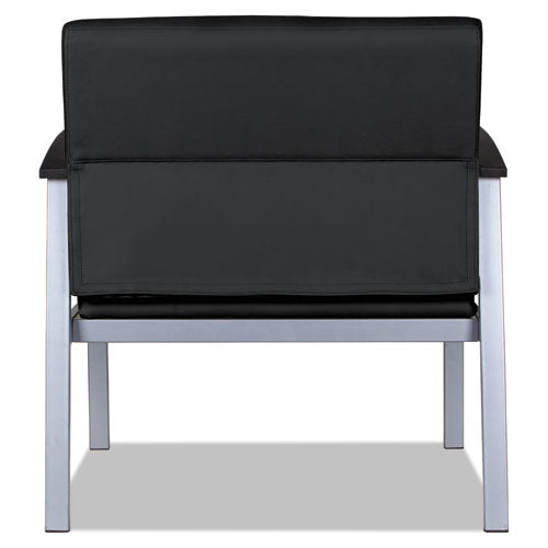 Alera Metalounge Series Bariatric Guest Chair, 30.51'' X 26.96'' X 33.46'', Black Seat-black Back, Silver Base