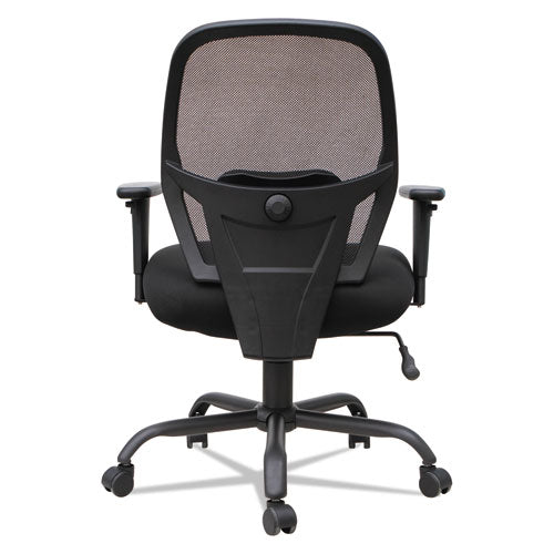 Alera Merix450 Series Mesh Big And Tall Chair, Supports Up To 450 Lbs, Black Seat-black Back, Black Base