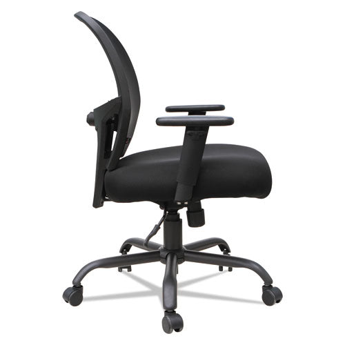 Alera Merix450 Series Mesh Big And Tall Chair, Supports Up To 450 Lbs, Black Seat-black Back, Black Base