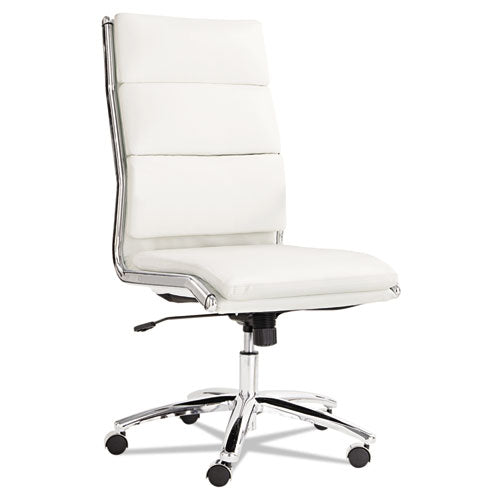 Alera Neratoli High-back Slim Profile Chair, Supports Up To 275 Lbs, White Seat-white Back, Chrome Base