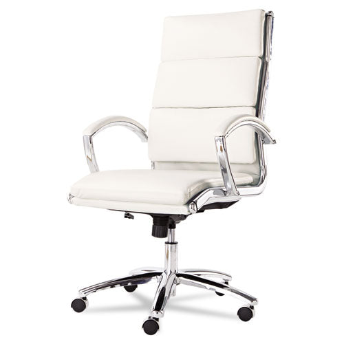 Alera Neratoli High-back Slim Profile Chair, Supports Up To 275 Lbs, White Seat-white Back, Chrome Base