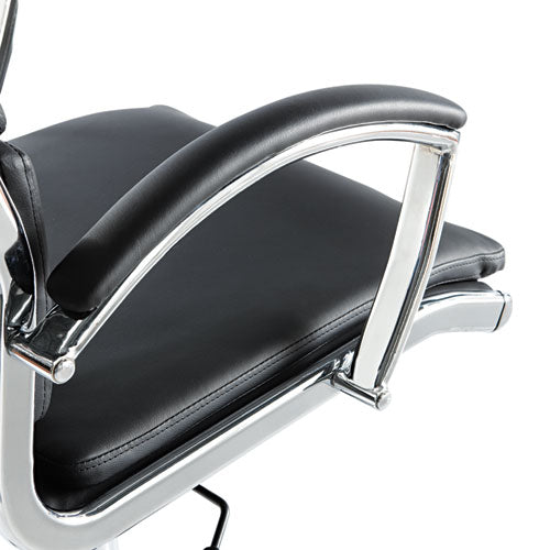 Alera Neratoli High-back Slim Profile Chair, Supports Up To 275 Lbs, Black Seat-black Back, Chrome Base