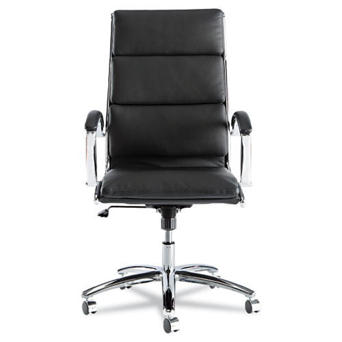 Alera Neratoli High-back Slim Profile Chair, Supports Up To 275 Lbs, Black Seat-black Back, Chrome Base