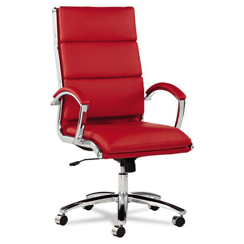 Alera Neratoli High-back Slim Profile Chair, Supports Up To 275 Lbs, Red Seat-red Back, Chrome Base