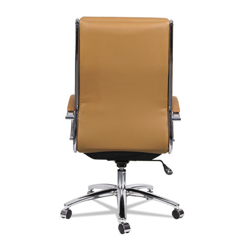Alera Neratoli High-back Slim Profile Chair, Supports Up To 275 Lbs, Camel Seat-camel Back, Chrome Base
