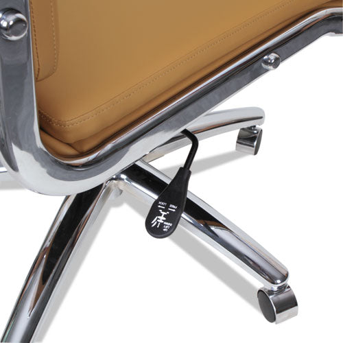 Alera Neratoli High-back Slim Profile Chair, Supports Up To 275 Lbs, Camel Seat-camel Back, Chrome Base