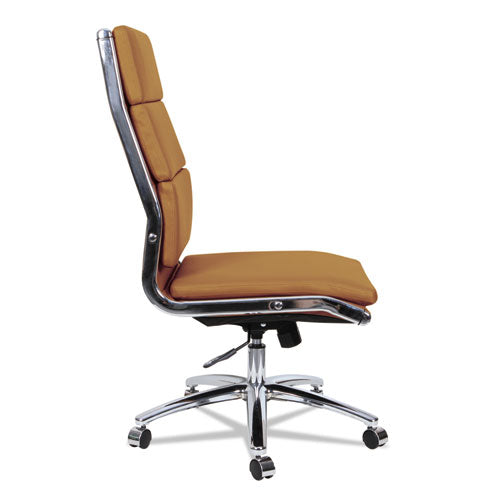 Alera Neratoli High-back Slim Profile Chair, Supports Up To 275 Lbs, Camel Seat-camel Back, Chrome Base