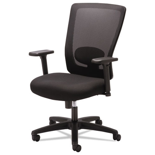 Alera Envy Series Mesh High-back Swivel-tilt Chair, Supports Up To 250 Lbs., Black Seat-black Back, Black Base