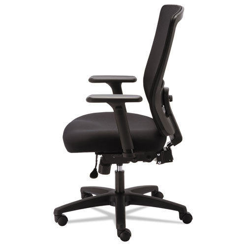 Alera Envy Series Mesh High-back Multifunction Chair, Supports Up To 250 Lbs., Black Seat-black Back, Black Base