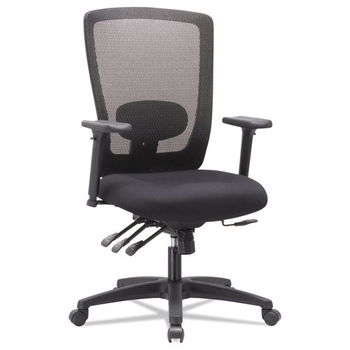 Alera Envy Series Mesh High-back Multifunction Chair, Supports Up To 250 Lbs., Black Seat-black Back, Black Base