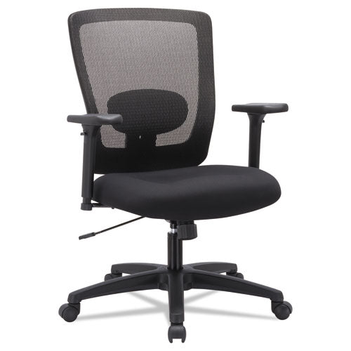 Alera Envy Series Mesh Mid-back Swivel-tilt Chair, Supports Up To 250 Lbs., Black Seat-black Back, Black Base