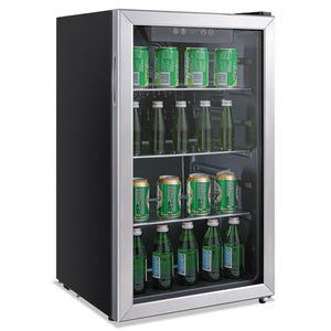 3.4 Cu. Ft. Beverage Cooler, Stainless Steel-black