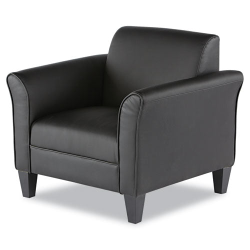 Alera Reception Lounge Sofa Series Club Chair, 35.43'' X 30.70'' X 32.28'', Black Seat-black Back, Black Base
