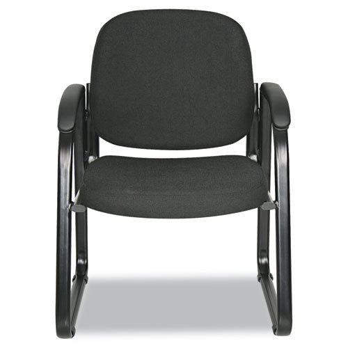 Alera Genaro Series Half-back Sled Base Guest Chair, 24.63" X 26.63" X 34", Black Seat-black Back, Black Base