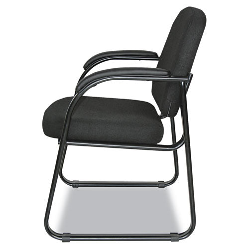 Alera Genaro Series Half-back Sled Base Guest Chair, 24.63" X 26.63" X 34", Black Seat-black Back, Black Base