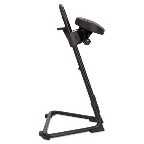 Alera Ss Series Sit-stand Adjustable Stool, Black-black, Black Base