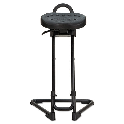 Alera Ss Series Sit-stand Adjustable Stool, Black-black, Black Base