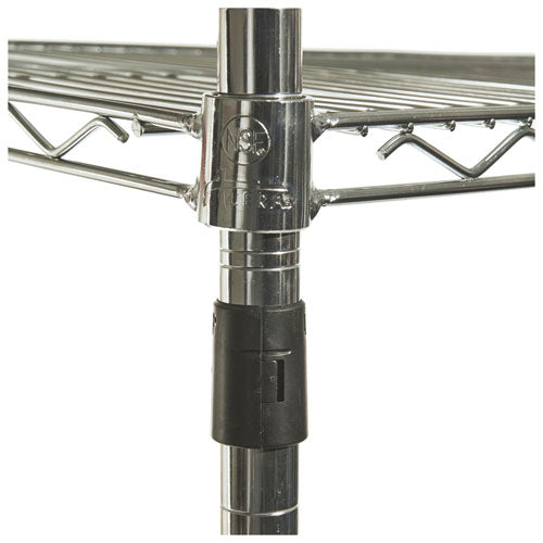 Nsf Certified Industrial 4-shelf Wire Shelving Kit, 36w X 24d X 72h, Silver
