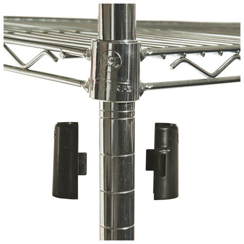 Nsf Certified Industrial 4-shelf Wire Shelving Kit, 48w X 24d X 72h, Silver