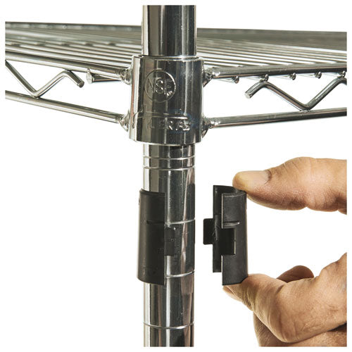 Nsf Certified Industrial 4-shelf Wire Shelving Kit, 48w X 24d X 72h, Silver