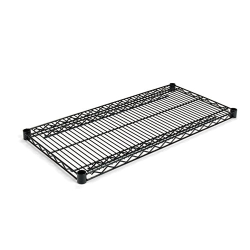 Industrial Wire Shelving Extra Wire Shelves, 36w X 18d, Black, 2 Shelves-carton