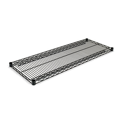 Industrial Wire Shelving Extra Wire Shelves, 48w X 18d, Black, 2 Shelves-carton
